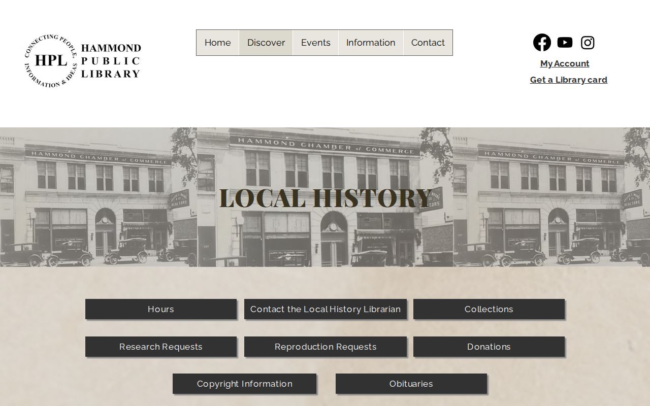 Hammond city directory resources in the local history room